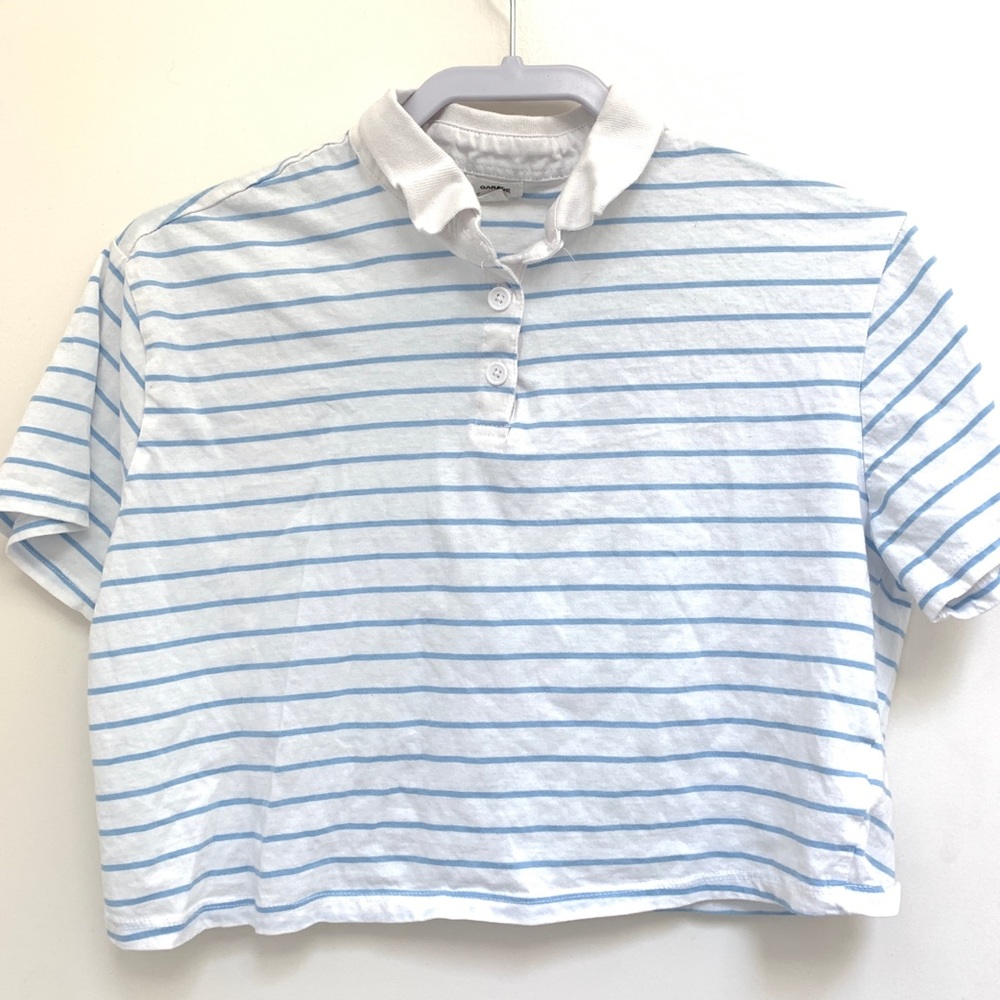 Garage Trendy Striped Crop Top